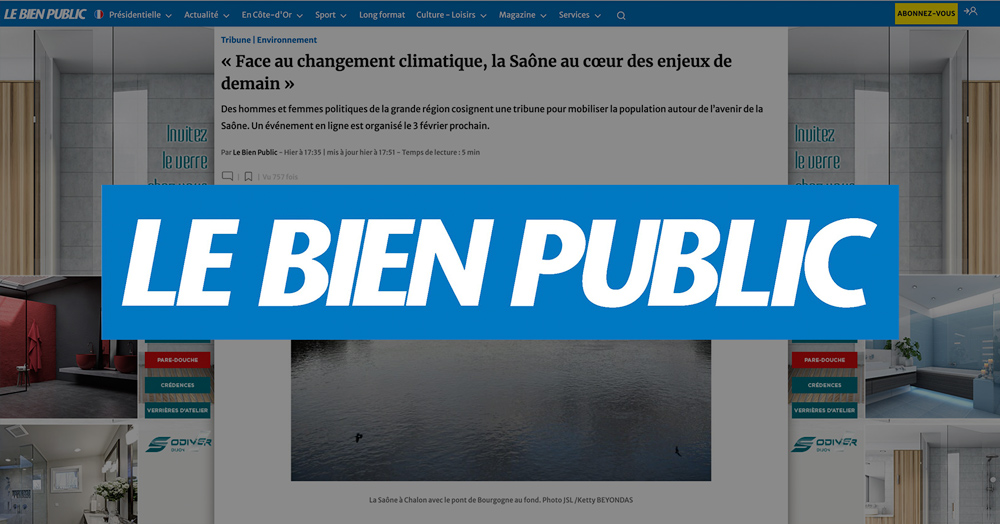 TRIBUNE.  « Face au changement climatique, la Saône au cœur des enjeux de demain » – Le Bien Public