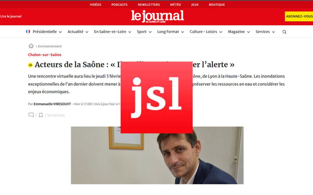 Acteurs de la Saône : « Il est l’heure de sonner l’alerte » – Le Journal de Saône-et-Loire