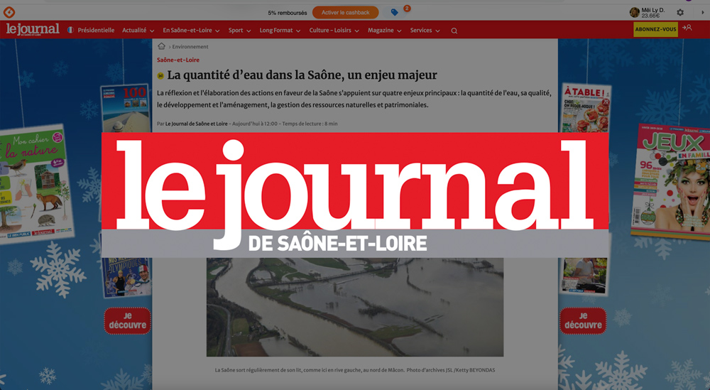 La quantité d’eau dans la Saône, un enjeu majeur – Le journal de Saône-et-Loire